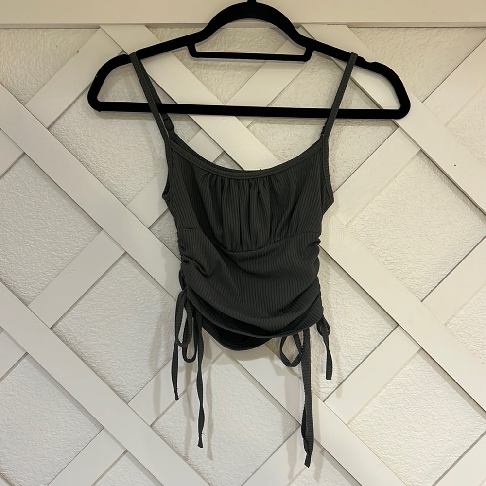 SHEIN ruched cropped top